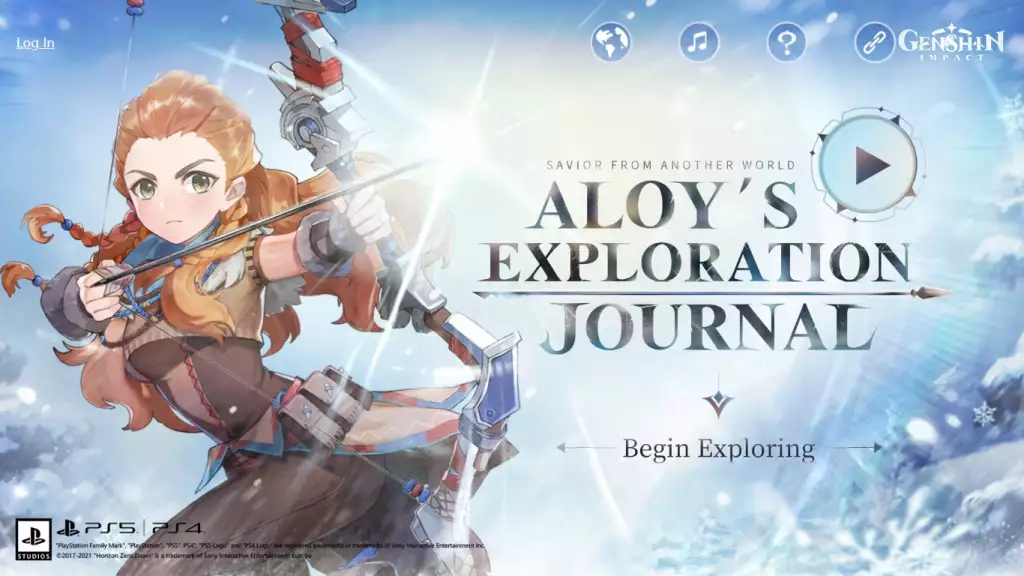 Événement Web du journal d'exploration de Genshin Impact Aloy