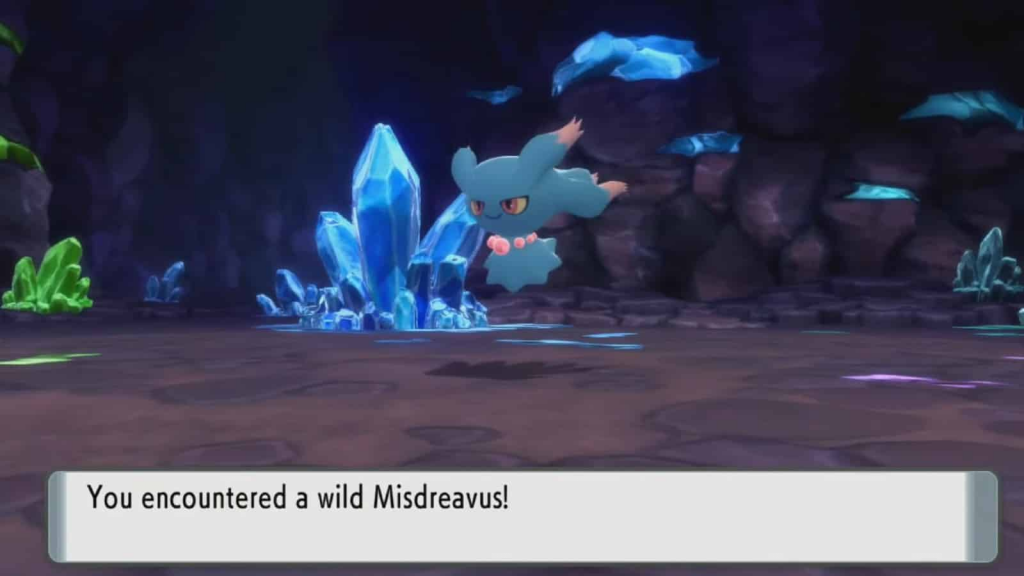 Misdreavus peut être trouvé dès le début dans Pokémon Étincelant Diamant et Scintillante Perle.  (Photo : Game Freak)