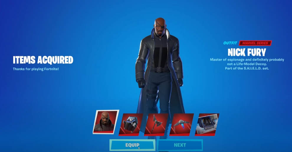 Fortnite Nick Fury Déverrouiller la peau