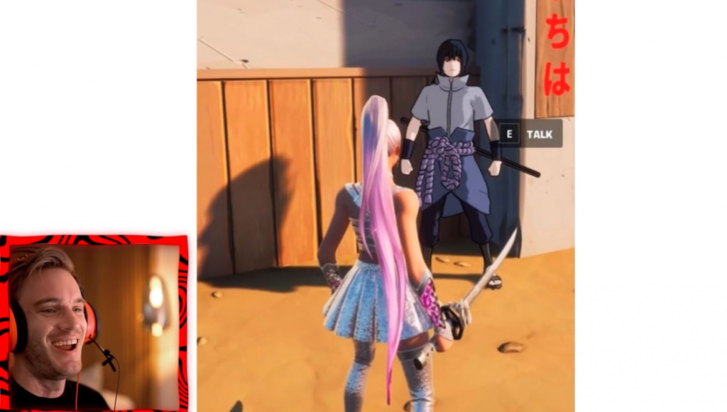 pewdiepie claque naruto fortnite collab ariana grande icon series