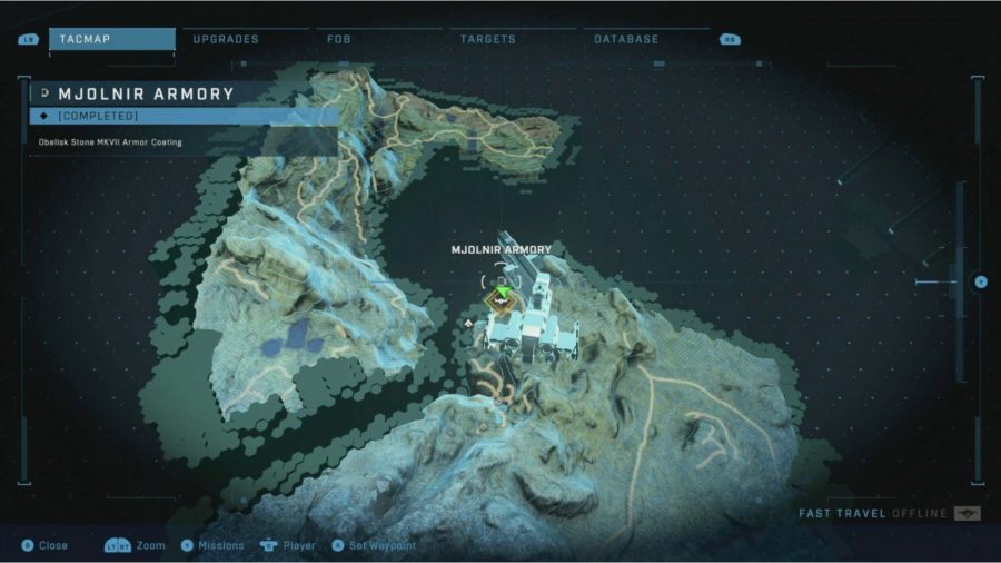 Emplacement de la carte Halo Infinite Armor Locker 1