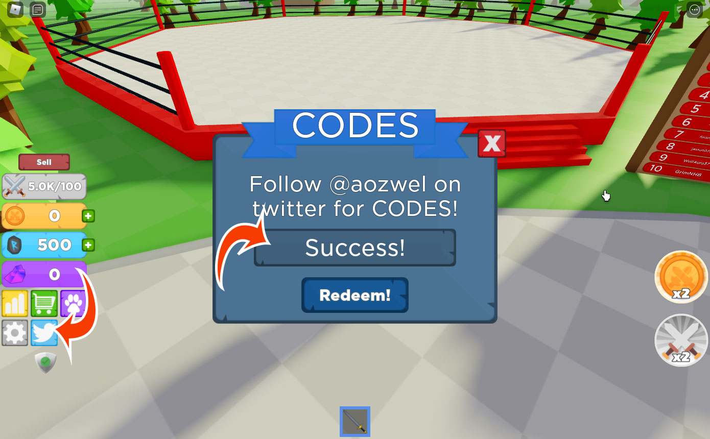 Rachat de codes Boss Fighting Simulator