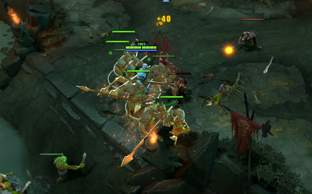 Controller Support fonctionne avec les micro-héros comme Phantom Lancer.  (Photo : Dota 2)