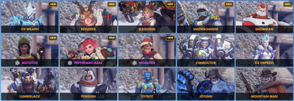 Overwatch Winter Wonderland 2021 Skins 1