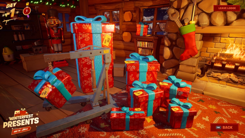 Chaque cadeau du Fortnite Winterfest 2021 est de MJ.  (Photo : Jeux épiques)