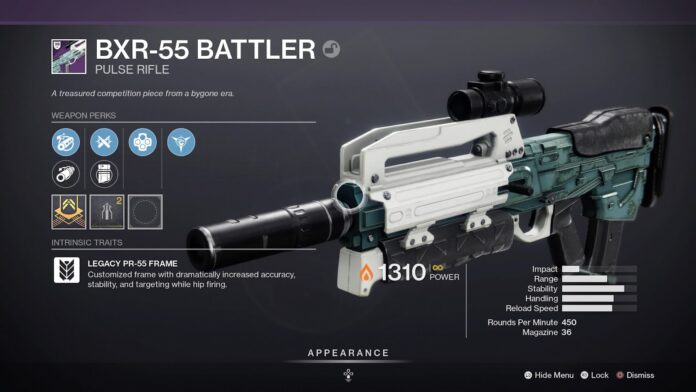 Best BXR 55 Battler God Rolls in Destiny 2