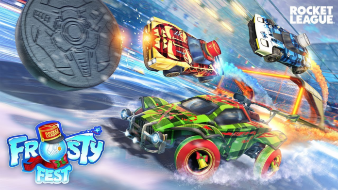 Rocket League, Frosty Fest, Golden Gifts, mobile, ranked, dribble, air roll, free, cost, server, friend, rocket league, llamarama, items, list, challenges