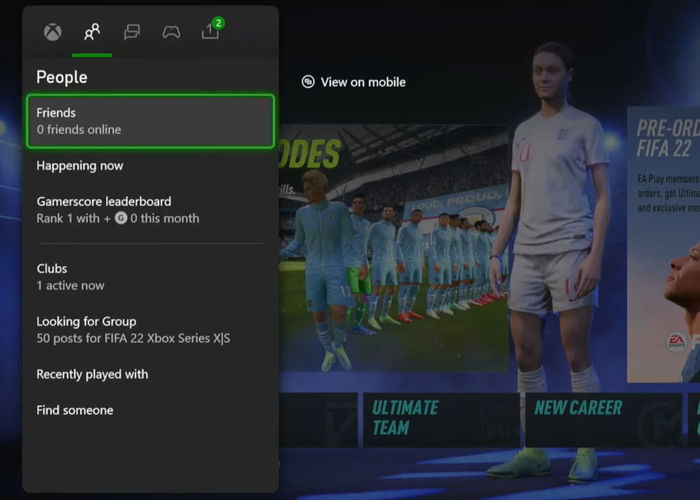 Comment ajouter des amis sur FIFA 22 sur Xbox