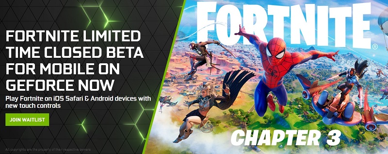 Fortnite sur iOS apple GeForce Now date de sortie de la bêta fermée comment s'inscrire entrer dans safari NVIDIA streaming cloud