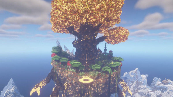 minecraft build yggdrasil tree of life inside
