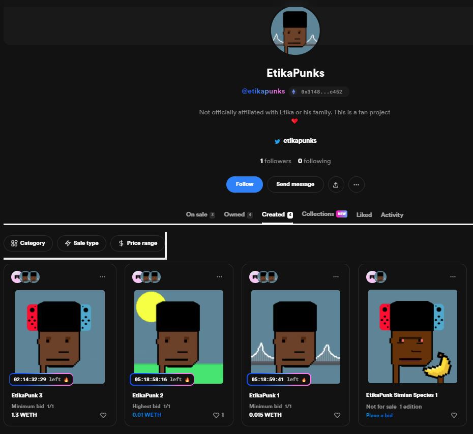 La collection EtikaPunks NFT a suscité un flot de critiques de la part des fans