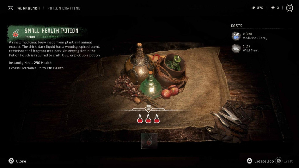 Comment fabriquer des potions de santé dans Horizon Forbidden West