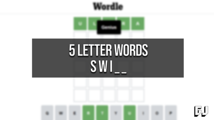 5 Letter Words Starting SWI