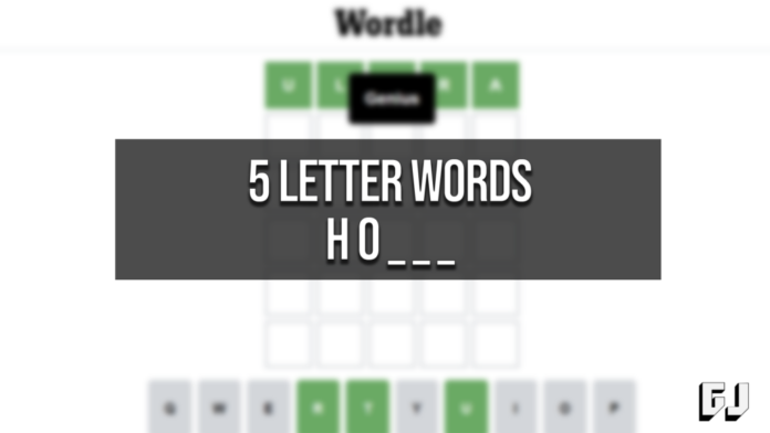 5 Letter Words Starting HO