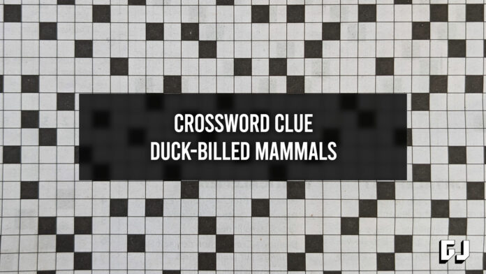 Mammif res Bec De Canard Indice De Mots Crois s