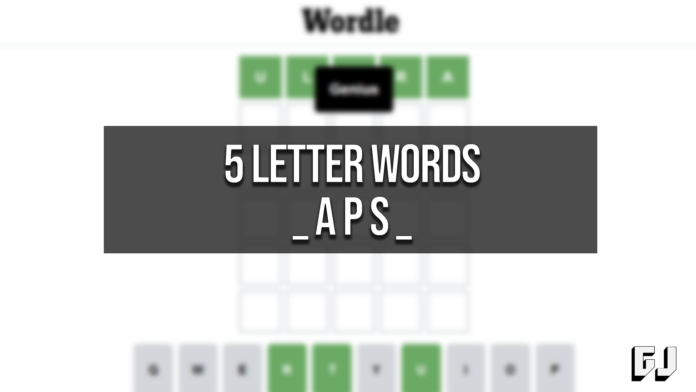 5 Letter Words APS Middle