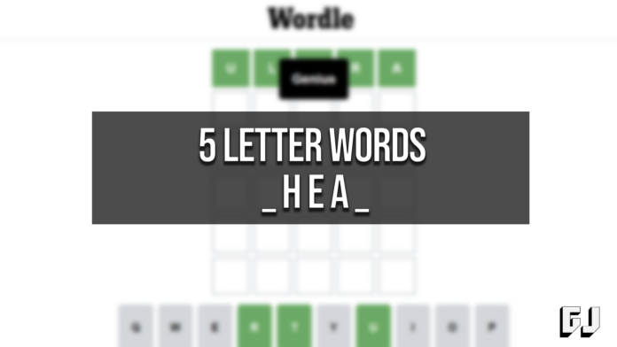 5 Letter Words HEA Middle