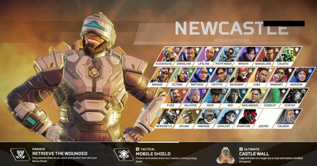 Apex Legends Newcastle capacités date de sortie ultime tactique passive saison 13 fuites détails gameplay