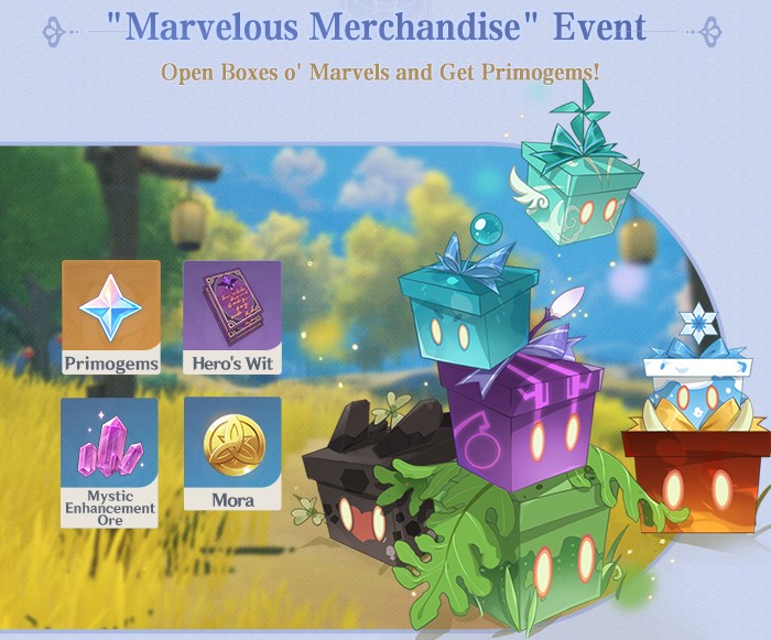 Événement Marvelous Merchandise dans la mise à jour Genshin Impact 2.6.