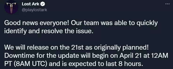 Lost Ark mise à jour du 21 avril notes de mise à jour corrections de bugs ajouts de contenu changements ark pass nouvelle classe glaivier nouvelle zone vern