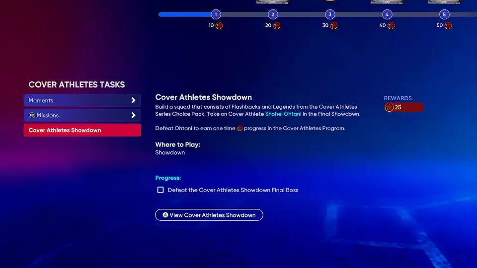 MLB The Show 22 Cover Athletes Program Showdown Challenge capture d'écran