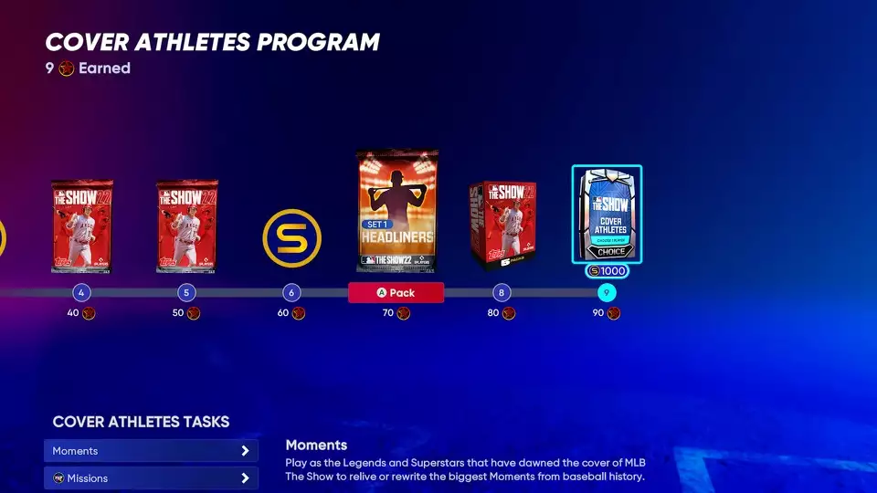 MLB The Show 22 Cover Athlètes Program Rewards Track page 2