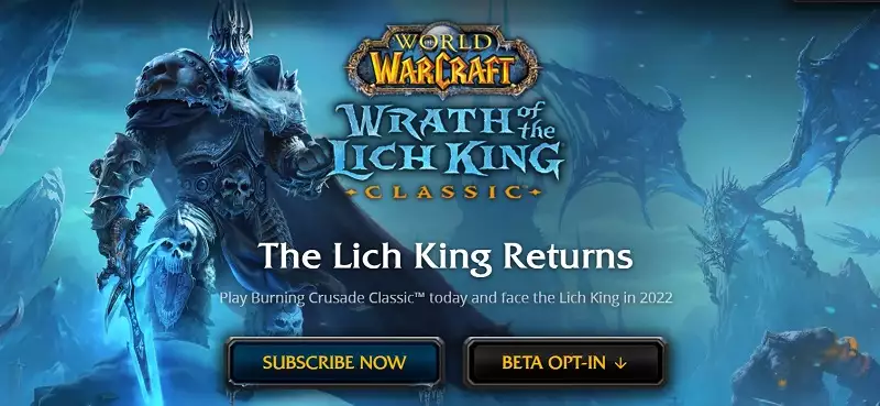 WoW Wrath of the lich king beta classique comment rejoindre la date de sortie wotlk World of Warcraft serveurs classiques