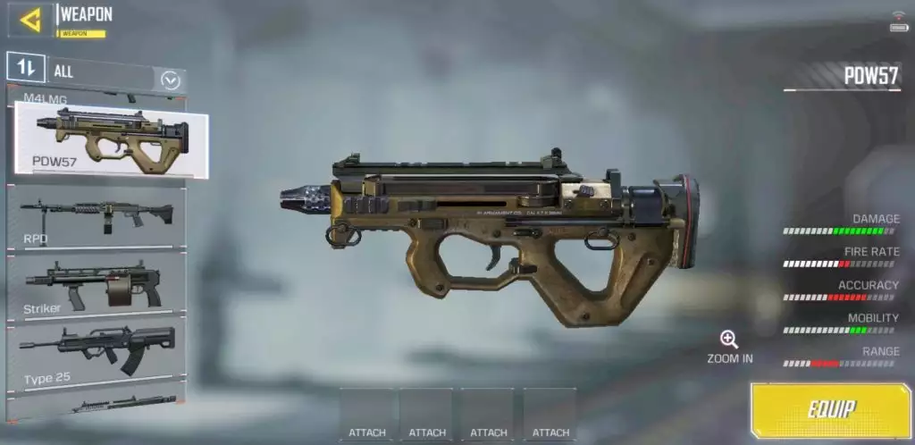 PDW-57 COD Mobile Saison 4 meilleur chargement