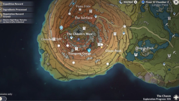 Genshin Impact Cup of Commons Guide Infiltration non détectée World Quest Trigger Map Location