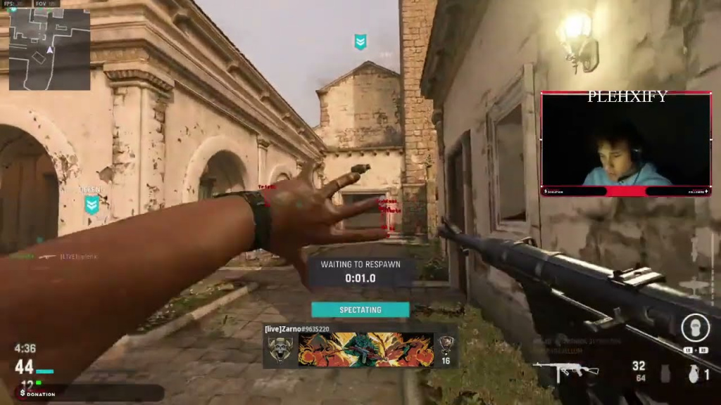 Plehxify surpris en train de tricher avec les wallhacks COD Vanguard