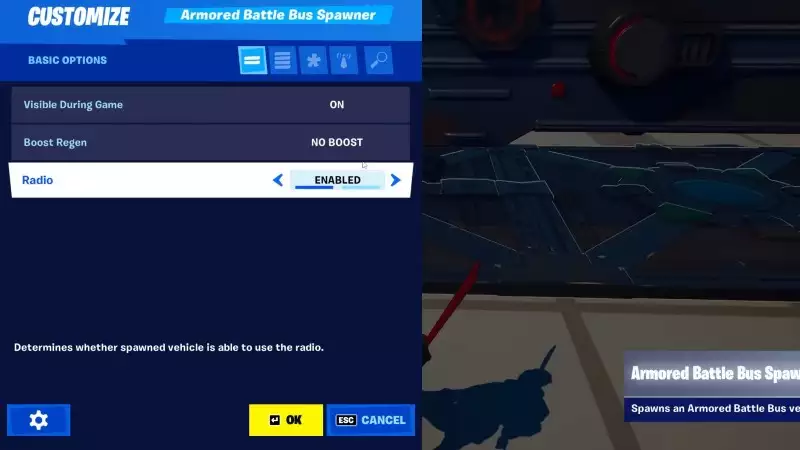 personnalisation du bus de combat créatif fortnite