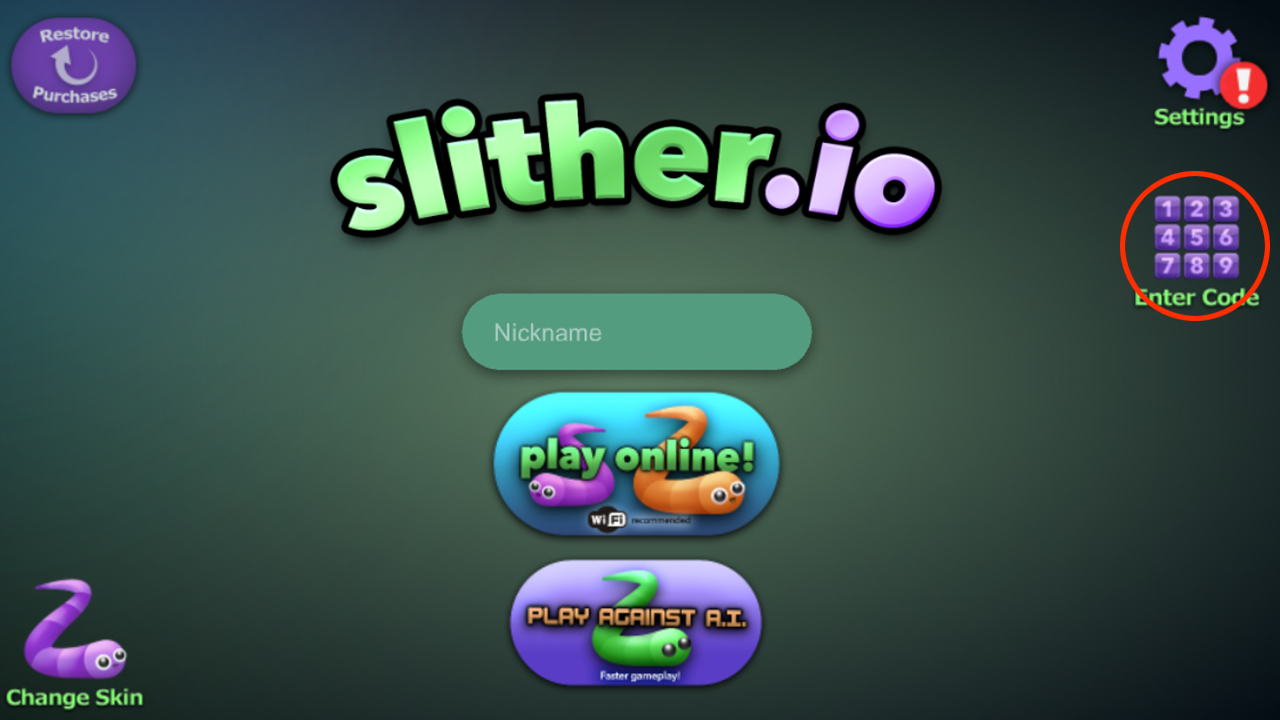 Comment échanger des codes dans Slither.io