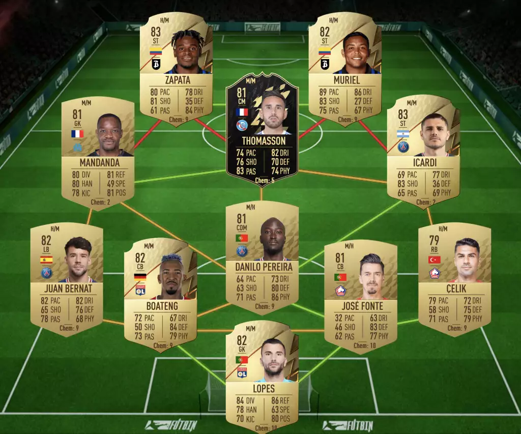 FIFA 22 Bourigeaud Ligue 1 Joueur du mois SBC solution la moins chère