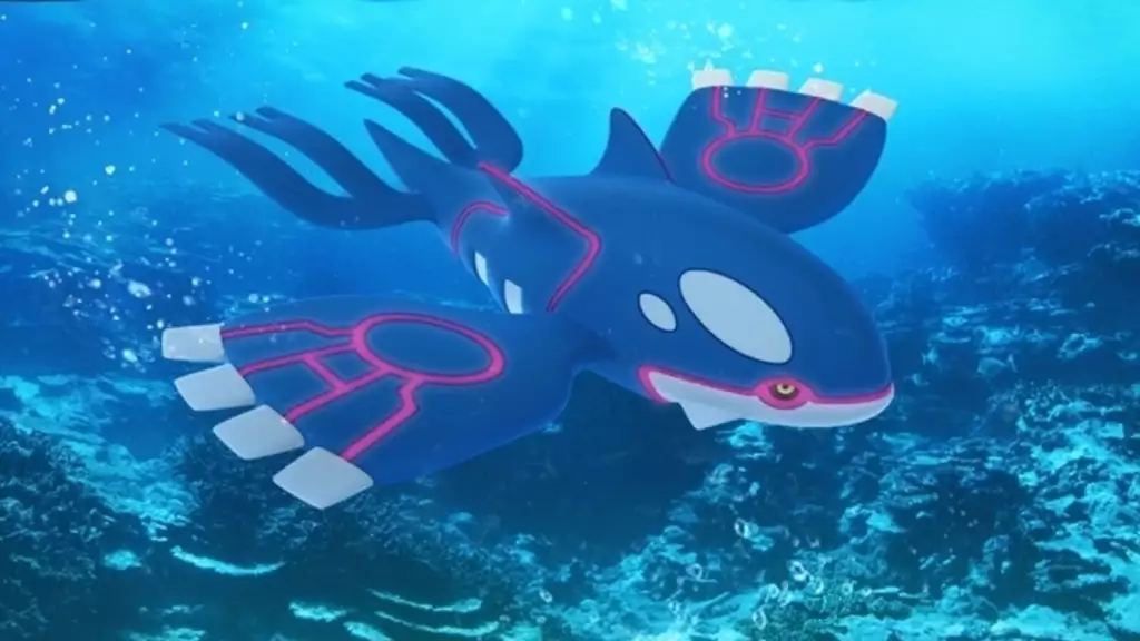 Pokémon Kyogre dans l'eau
