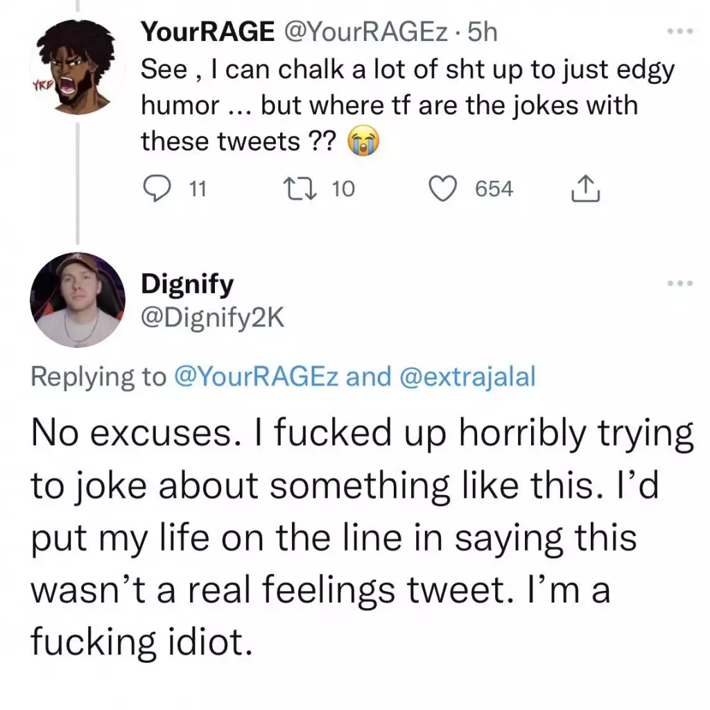 youtuber digitify nba 2k créateur de contenu esclavage sexiste tweets yourrage critique twitter