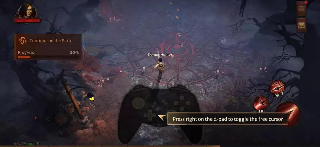 Diablo Immortal Accessibility propose un curseur gratuit pour la navigation dans l'interface utilisateur