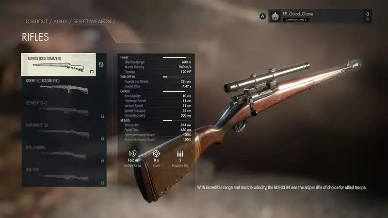 Comment débloquer tous les tireurs d'élite dans Sniper Elite 5 total de 6 fusils de sniper dans le jeu à débloquer