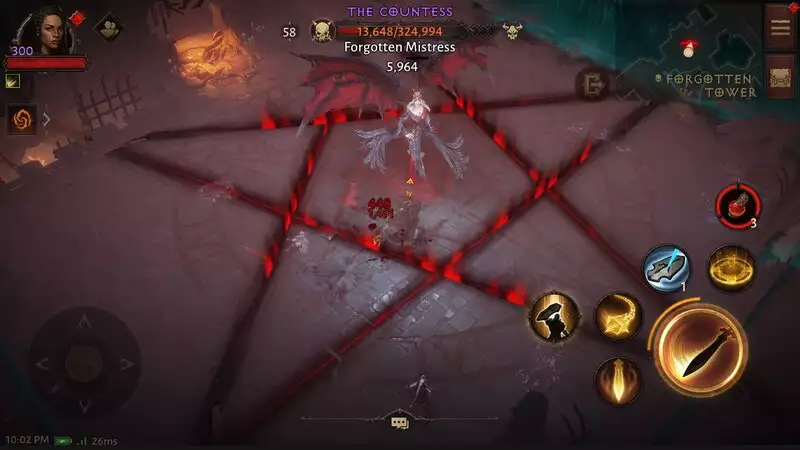 Diablo Immortal Forgotten Tower Guide Emplacement Niveau requis Set Items And More Le combat contre le boss de la comtesse