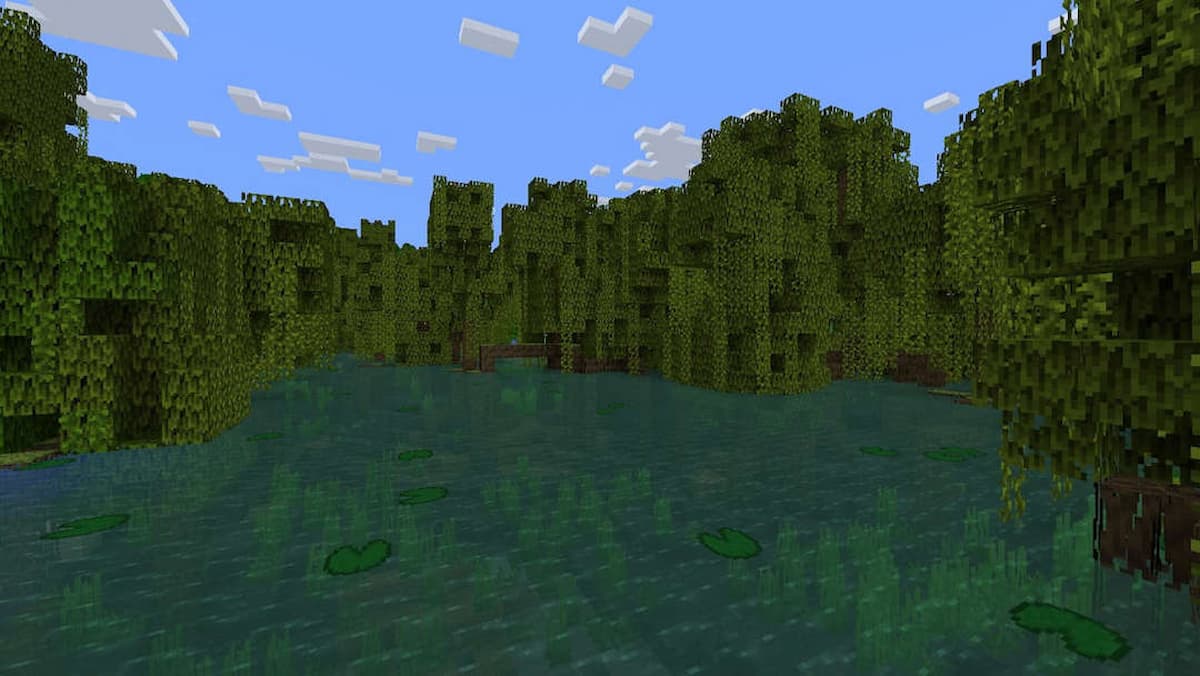 Minecraft : la capture d'écran de la mangrove sauvage