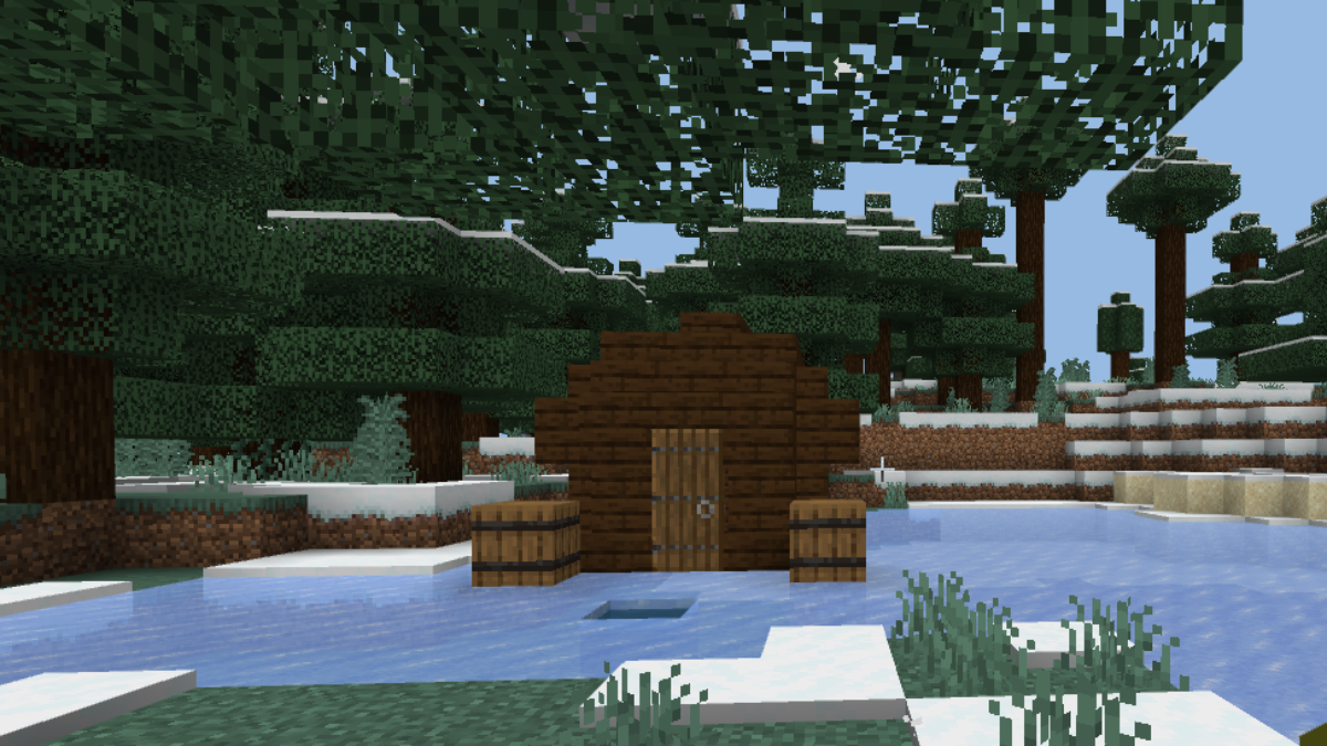 Cabane de pêche sur glace Minecraft