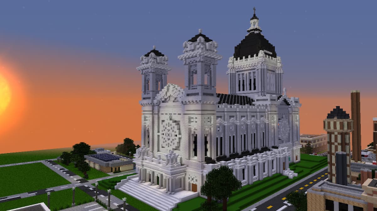Capture d'écran de la basilique Minecraft