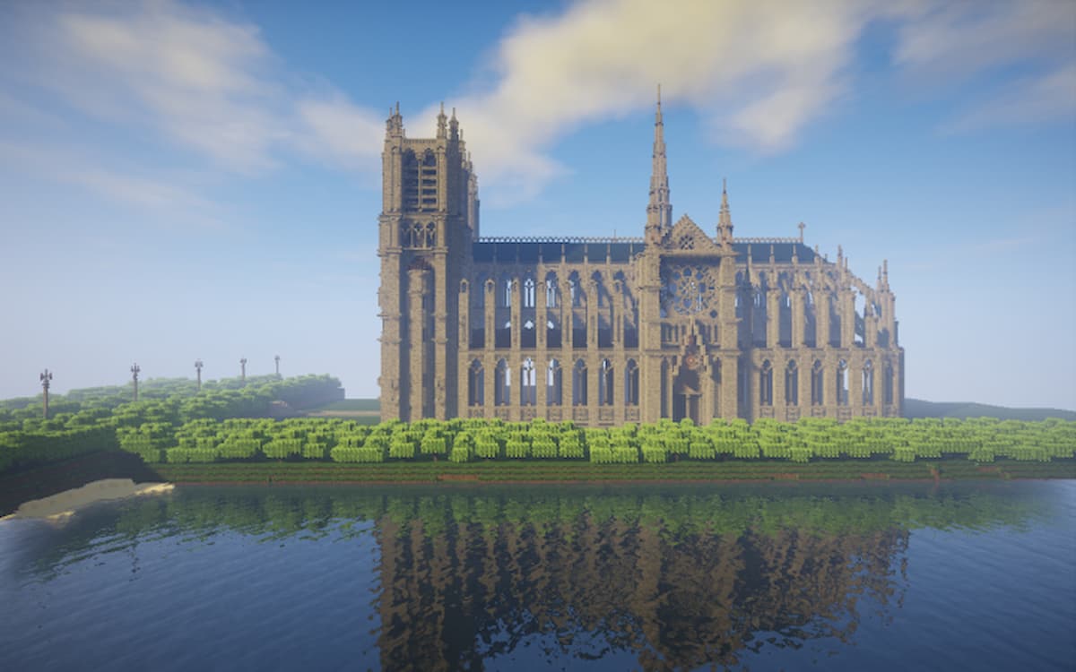Capture d'écran de la cathédrale de Minecraft