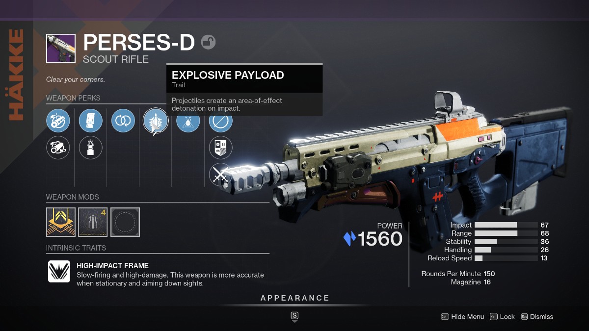 Top 15 des avantages des armes dans Destiny 2 - Charge utile explosive