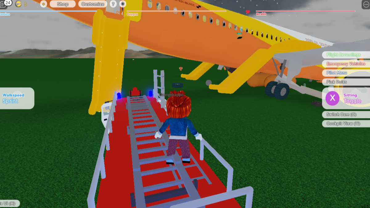 Capture d'écran du simulateur d'atterrissage d'urgence Roblox