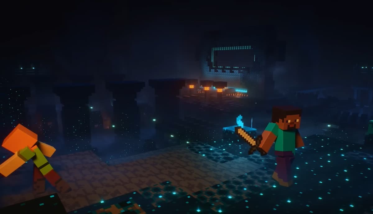 Capture d'écran de la mise à jour Deep Dark de Minecraft The Wild
