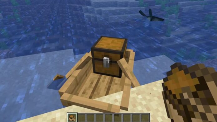 Minecraft - The Wild Update : comment fabriquer un bateau avec un coffre
