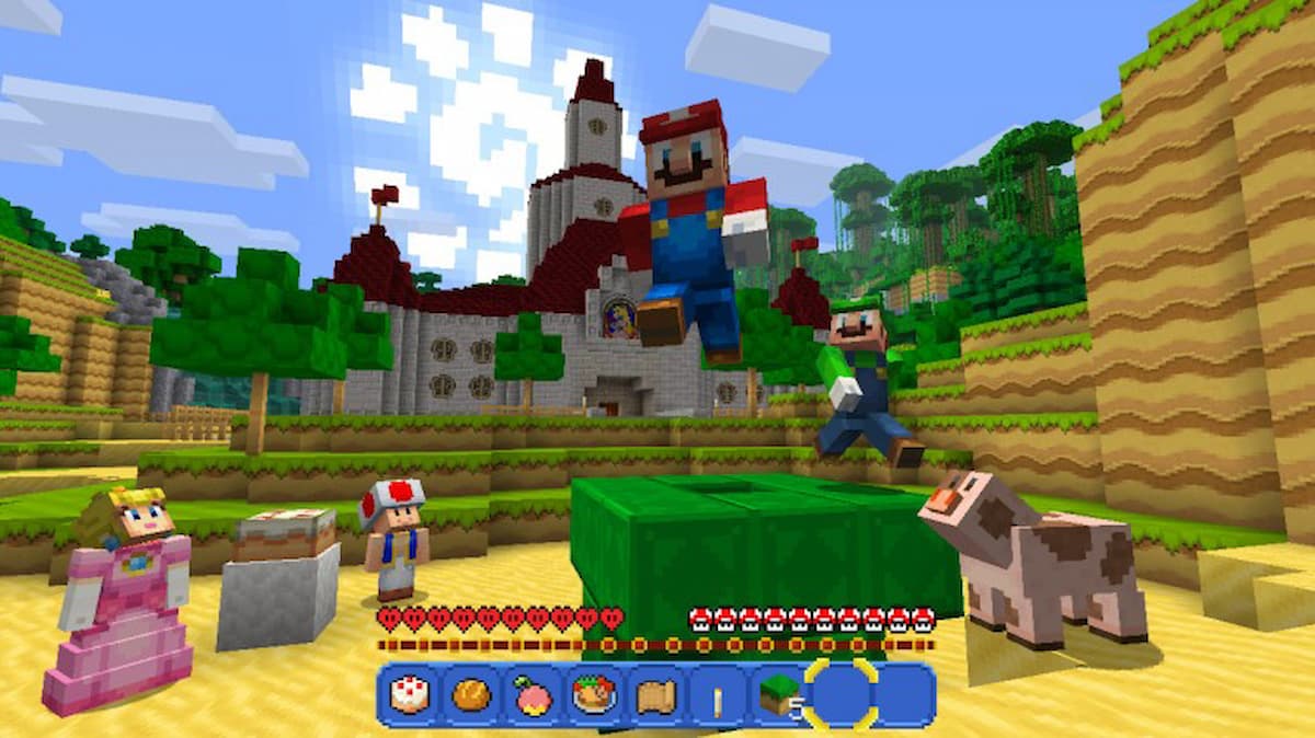 Capture d'écran de l'édition Nintendo Switch de Minecraft