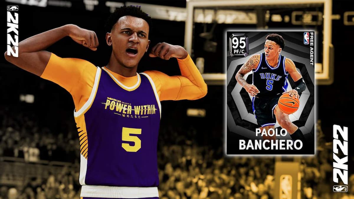 Capture d'écran NBA 2K22 de Paolo Banchero (promotion Power Within)
