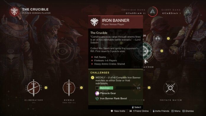 Destiny 2 Iron Banner daily challenge node