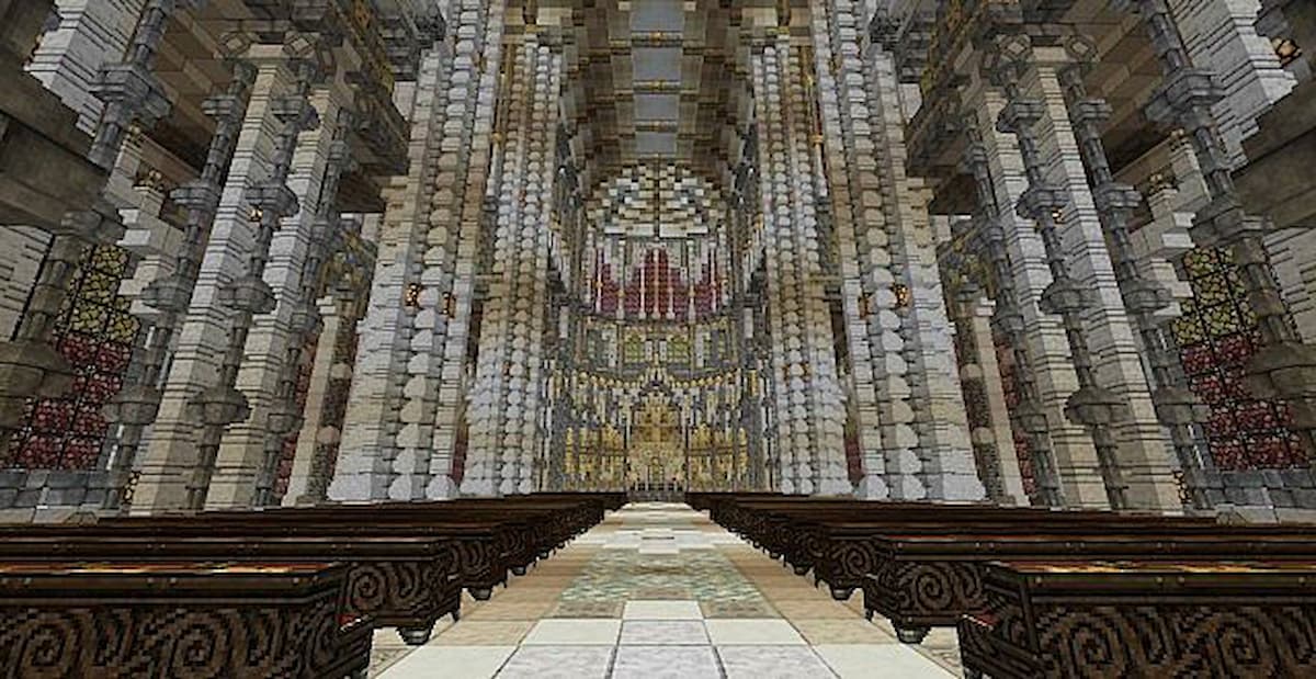 Capture d'écran de l'église Minecraft